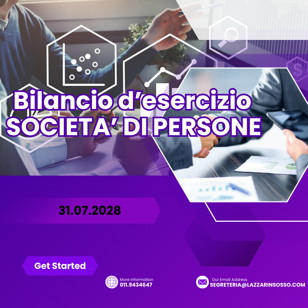 Bilancio d’esercizio per le SOCIETA’ DI PERSONE